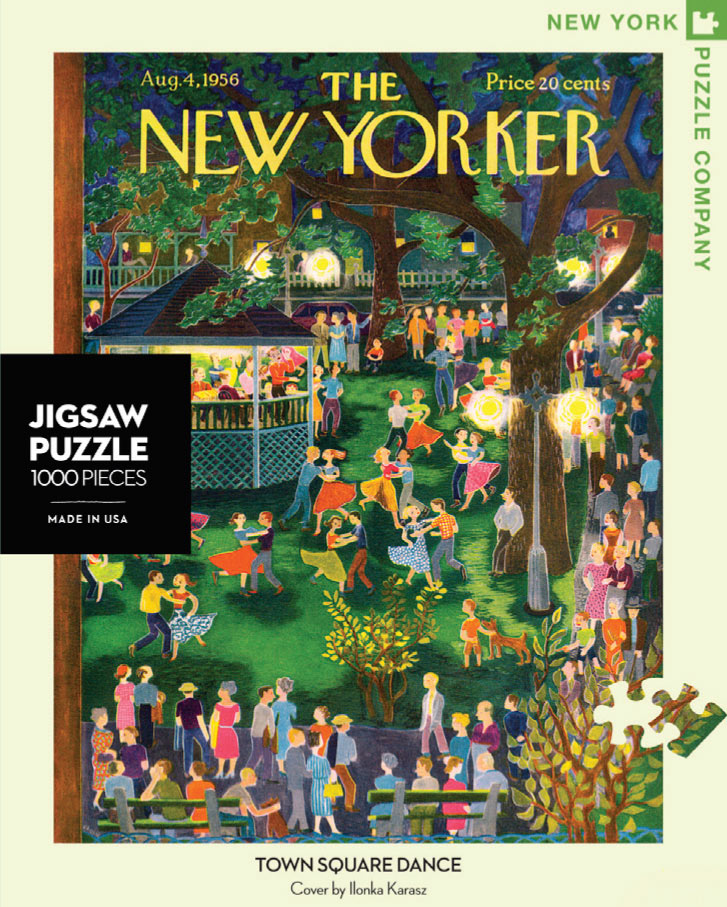 Town Square Dance (The New Yorker) Nostalgic & Retro Jigsaw Puzzle
