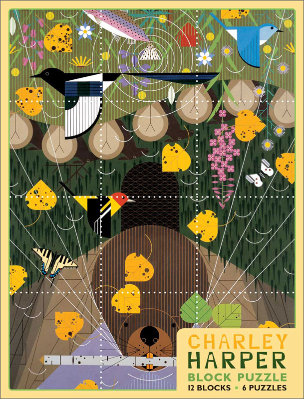 Charley Harper Block Puzzle Fine Art Jigsaw Puzzle