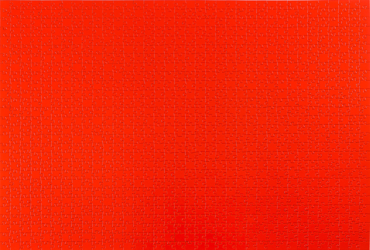 Black and White and Red All Over Series &ndash; 3 Impossible Puzzles - Red Jigsaw Puzzle Monochromatic