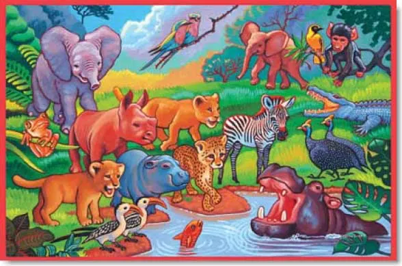 Story Time at the Waterpool Jungle Animals