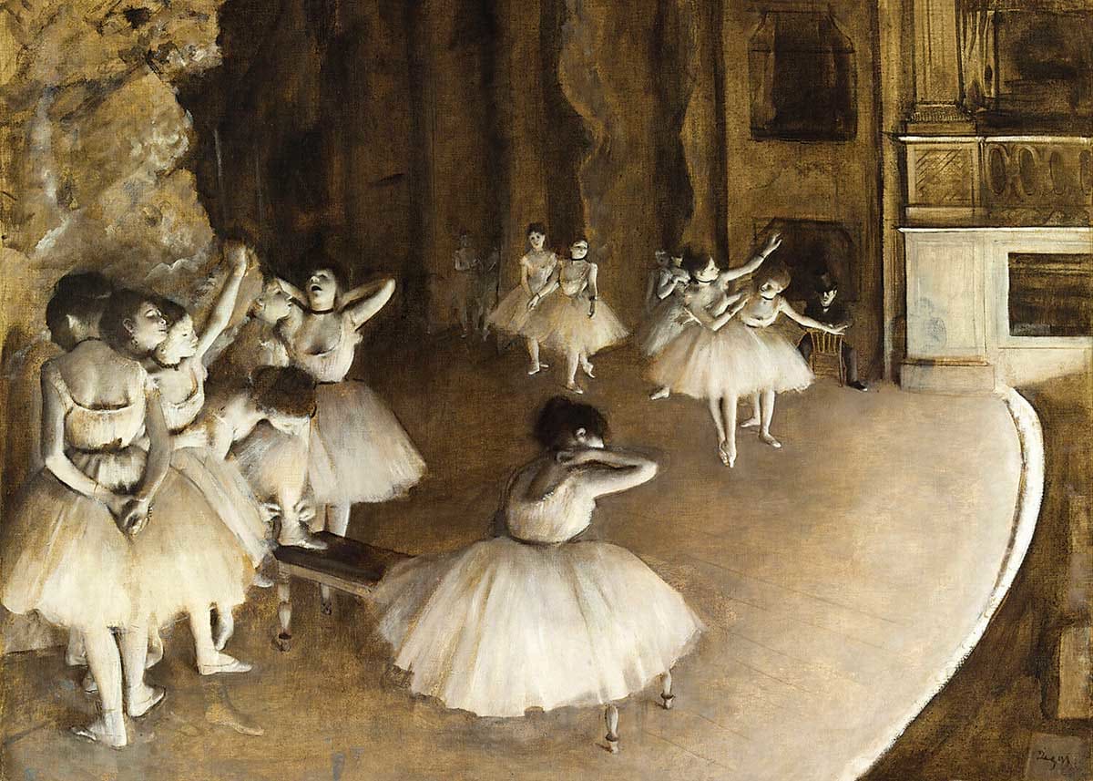 Ballet Rehearsal On Stage Mini Puzzle Dance & Ballet