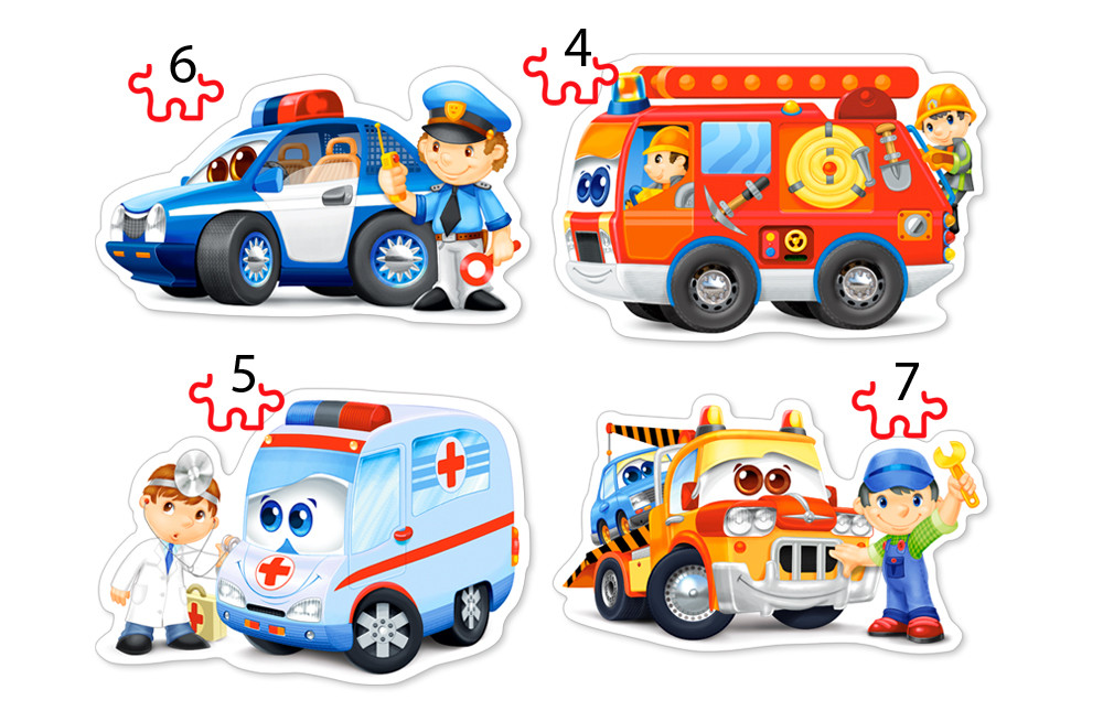Rescue Services Car Children's Puzzles