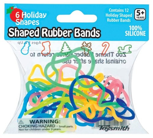 Shaped Rubber Bands - Holiday Style