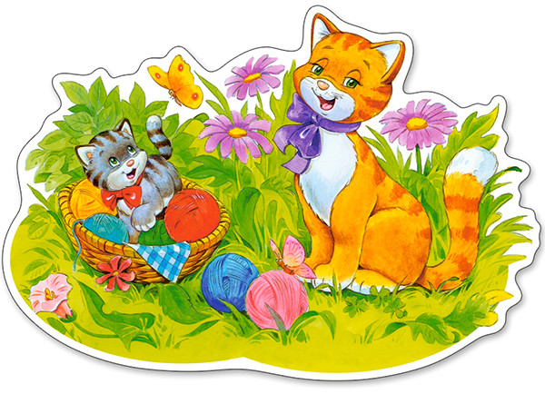 Kitten Family Animals Shaped Puzzle