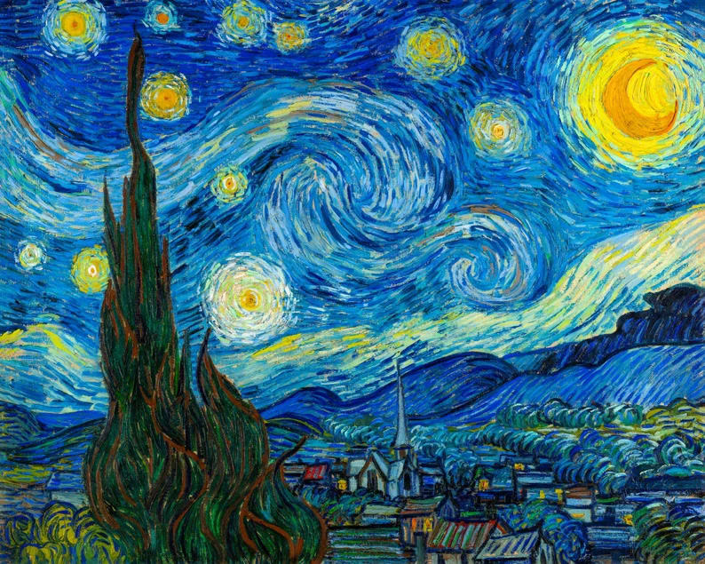 The Starry Night by Vincent van Gogh Fine Art