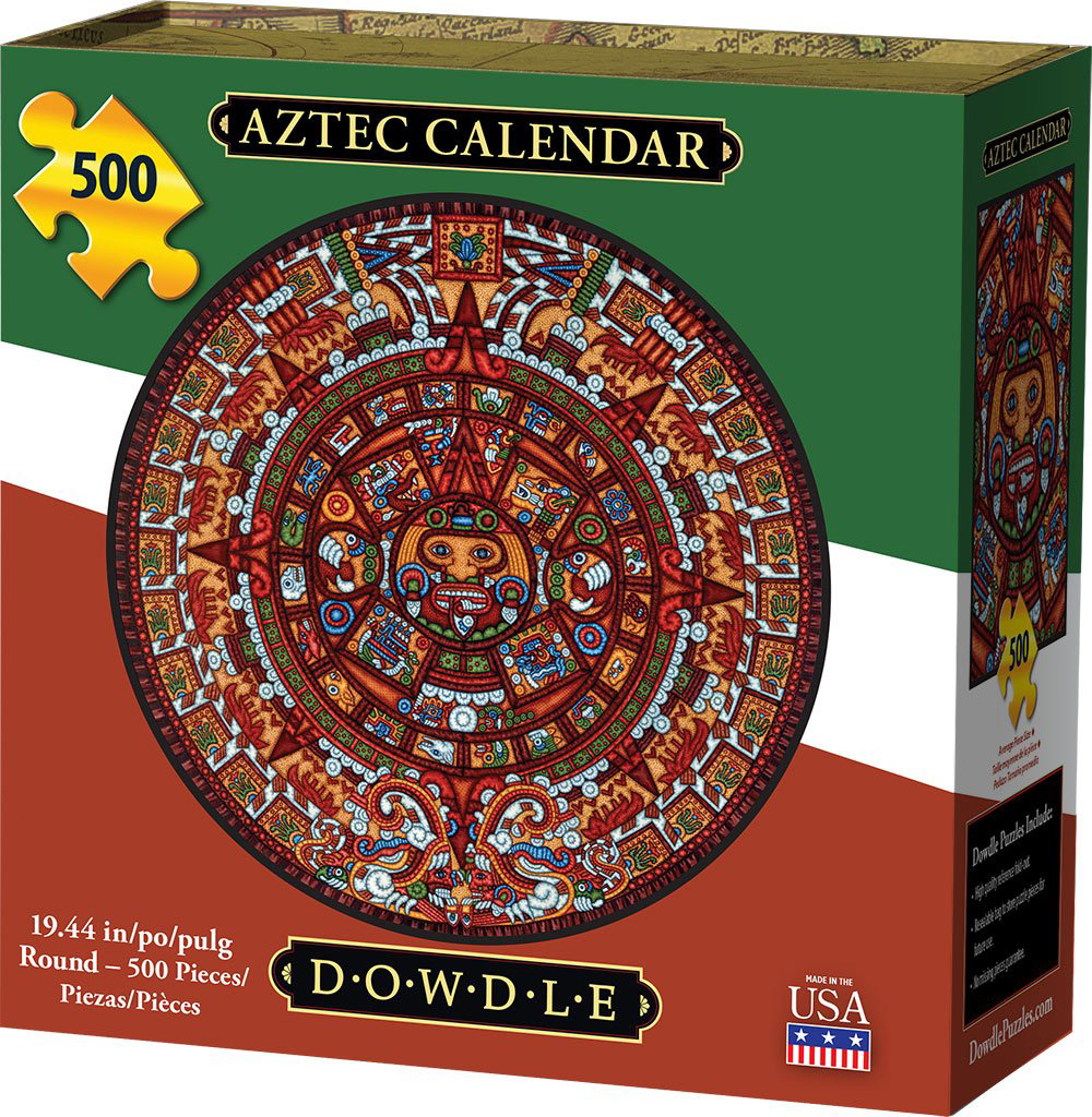 Aztec Calendar, 500 Pieces, Dowdle Folk Art Serious Puzzles