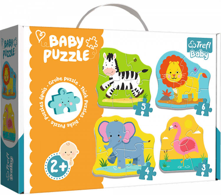 Animals on the Safari 4 in 1 Puzzle Elephant