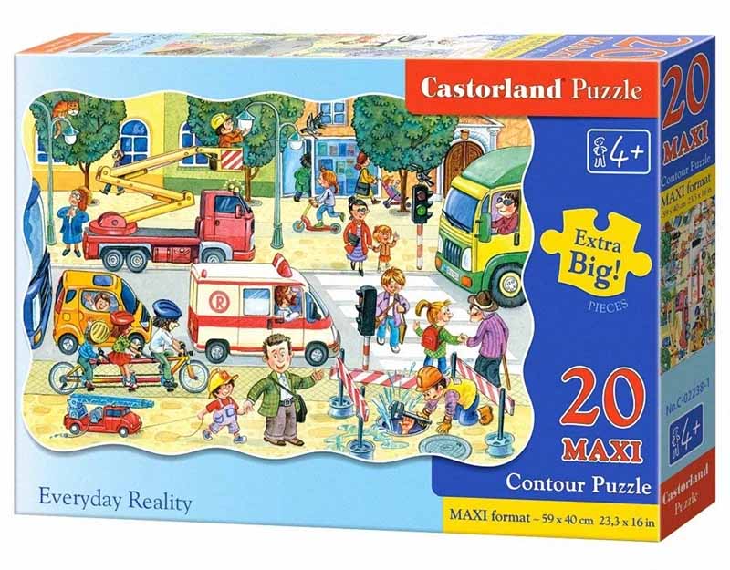 Everyday Reality - 20pc Shaped Jigsaw Puzzle by Castorland Educational Shaped Puzzle