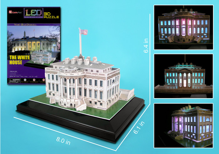 The White House with LED lighting Landmarks & Monuments Jigsaw Puzzle