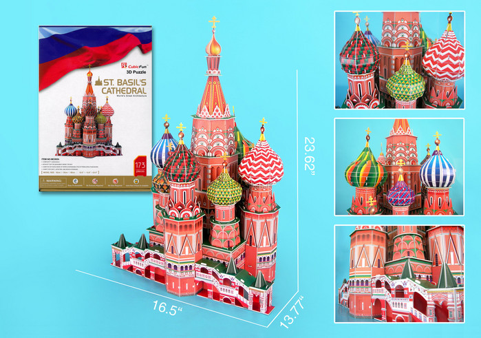 St. Basil's Cathedral Landmarks & Monuments 3D Puzzle
