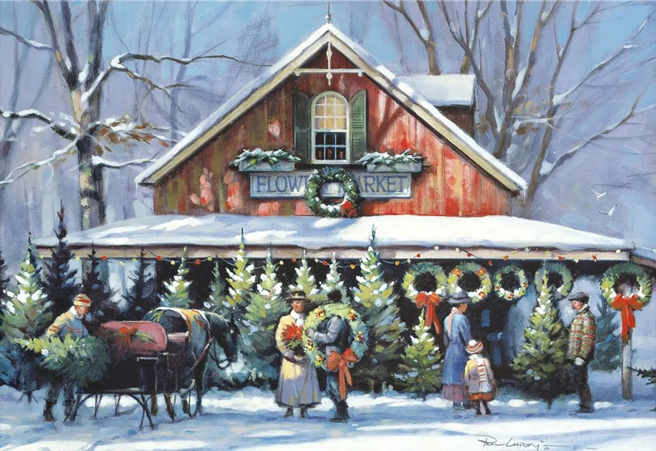 Christmas At The Flower Market People