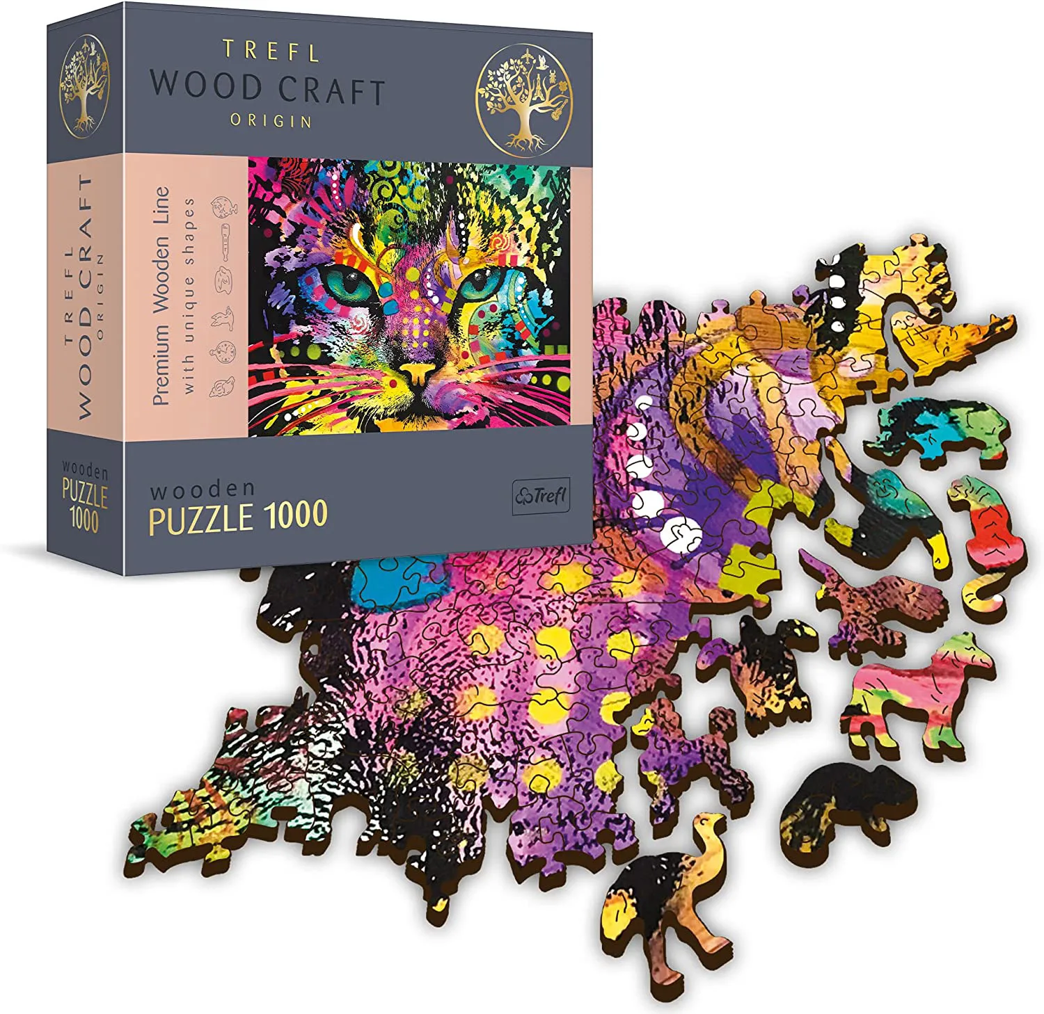 Colorful Cat Wooden Puzzle