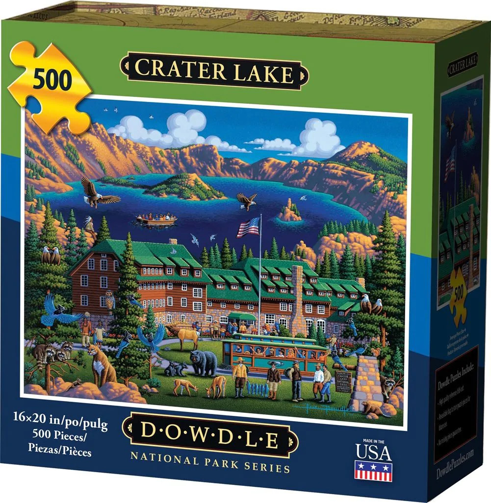 Crater Lake National Park, 500 Pieces, Dowdle Folk Art | Serious Puzzles