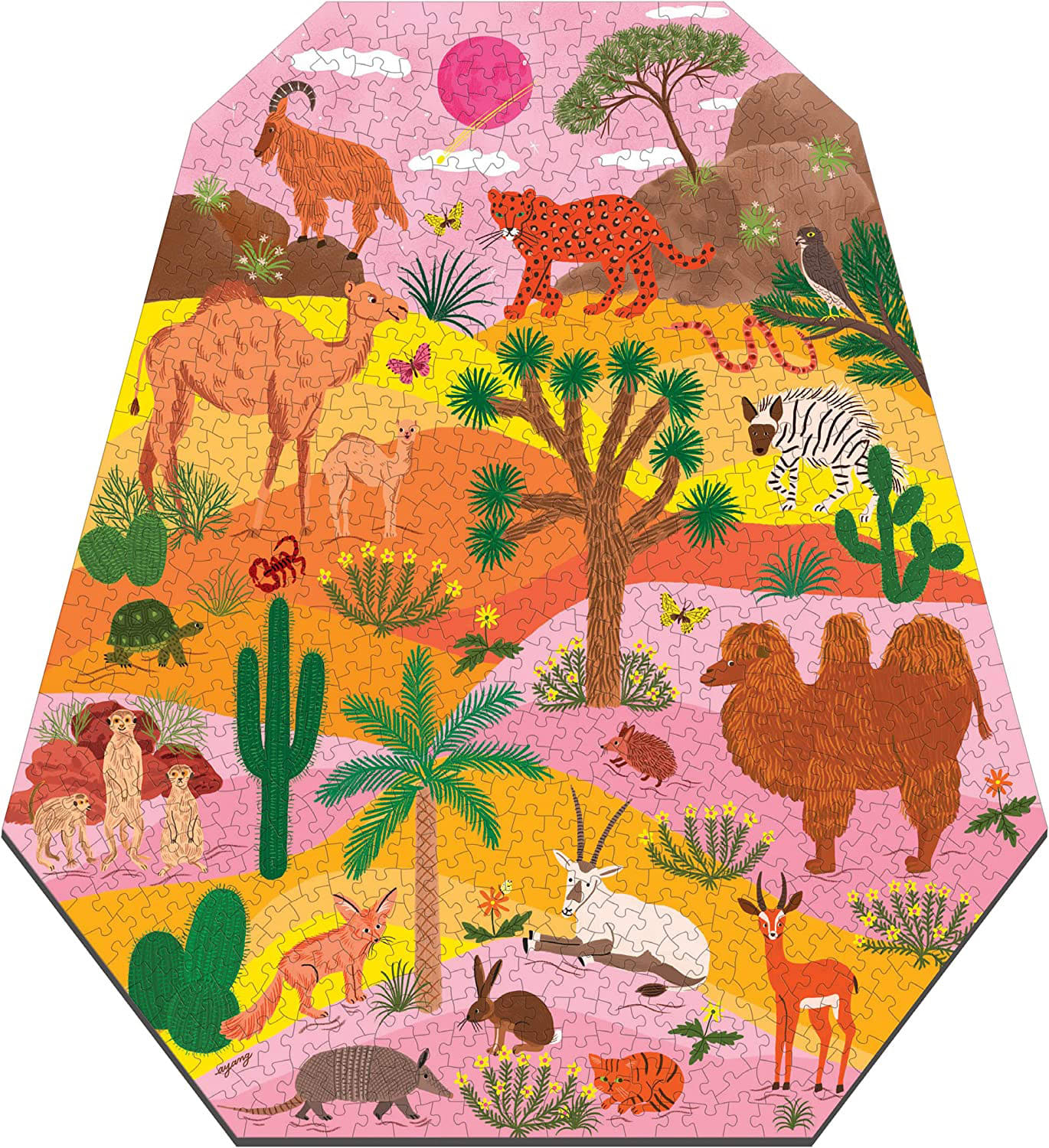 Desert Terrarium Shaped Puzzle Safari Animals