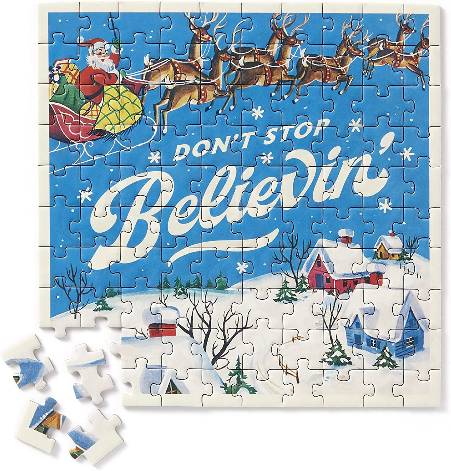Don't Stop Believin' Mini Shaped Puzzle Winter