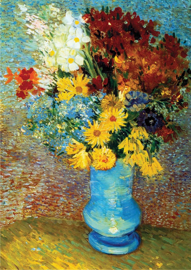 Flowers in Blue Vase - Van Gogh Flower & Garden Jigsaw Puzzle