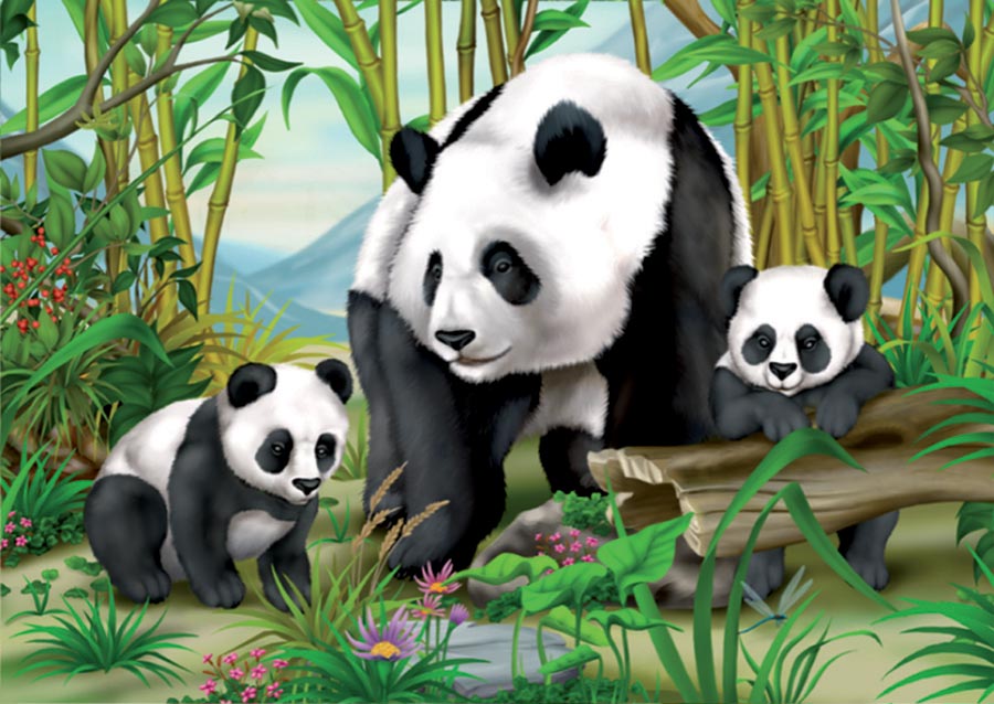 Panda Family Jigsaw Puzzle