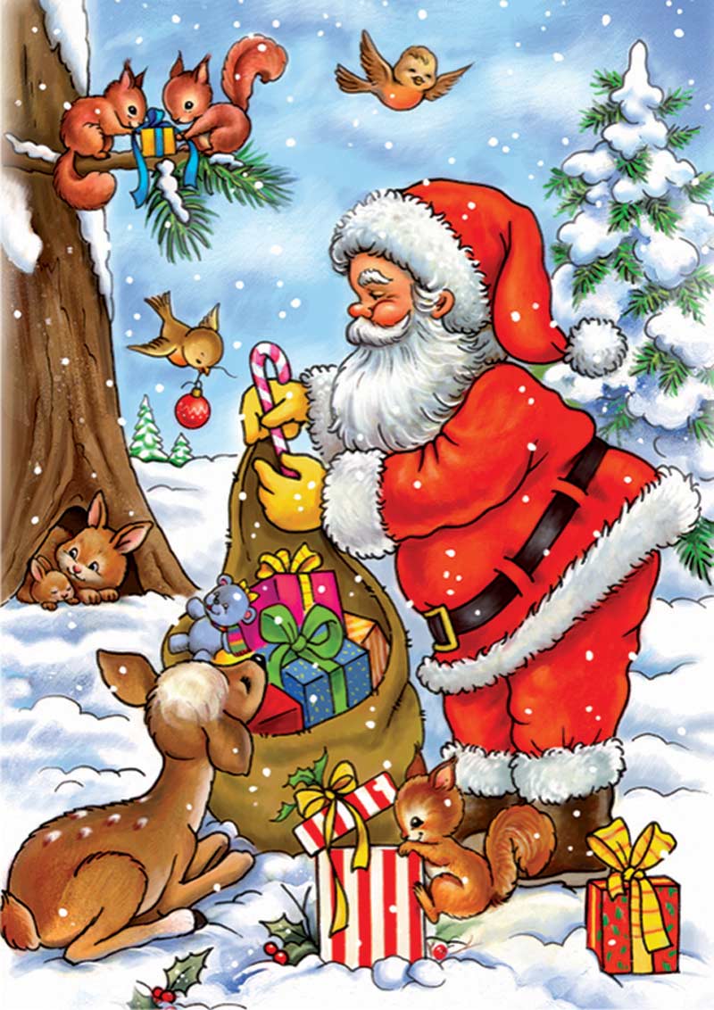Santa with his Animals Christmas Jigsaw Puzzle