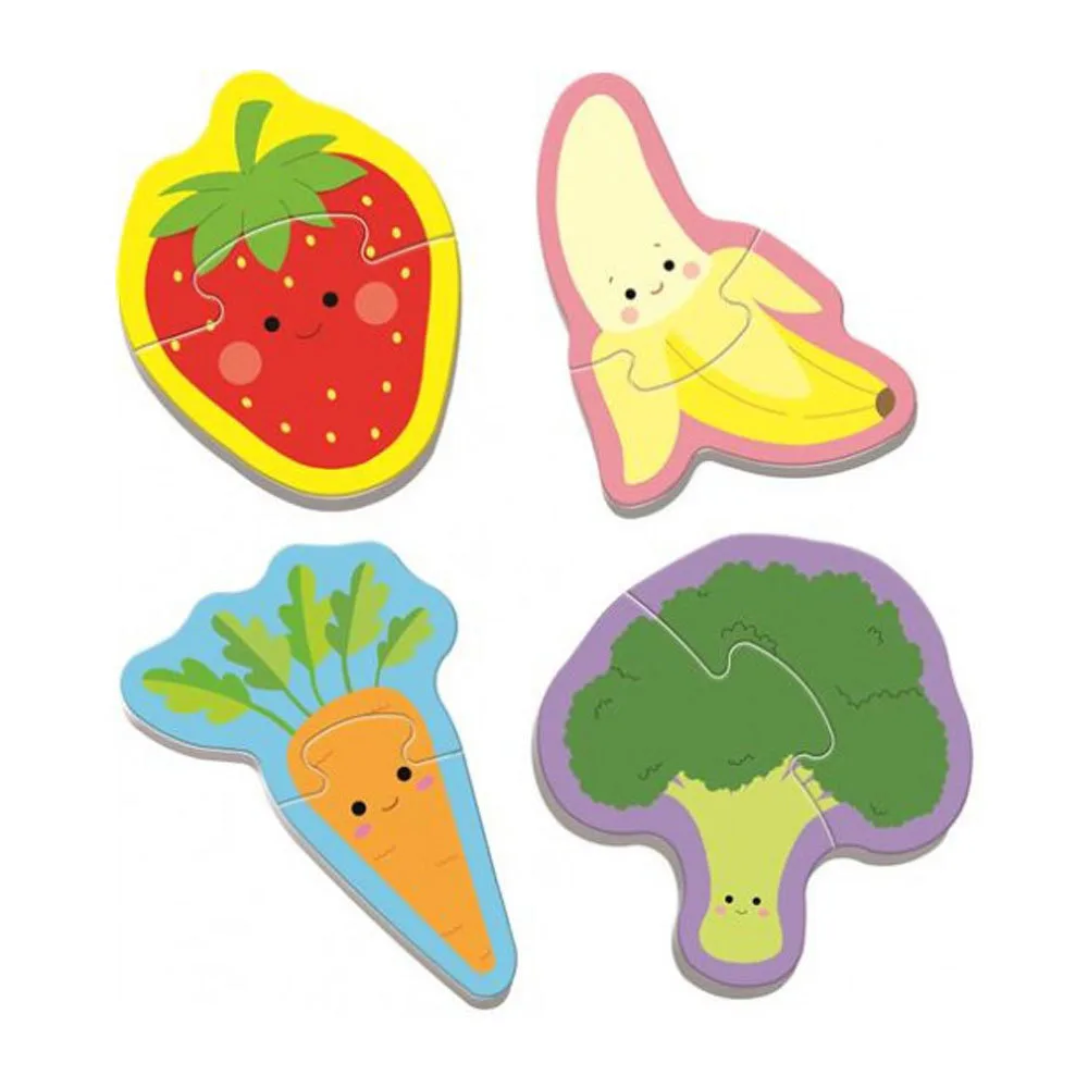 Vegetables and Fruits 4 in 1 Puzzle