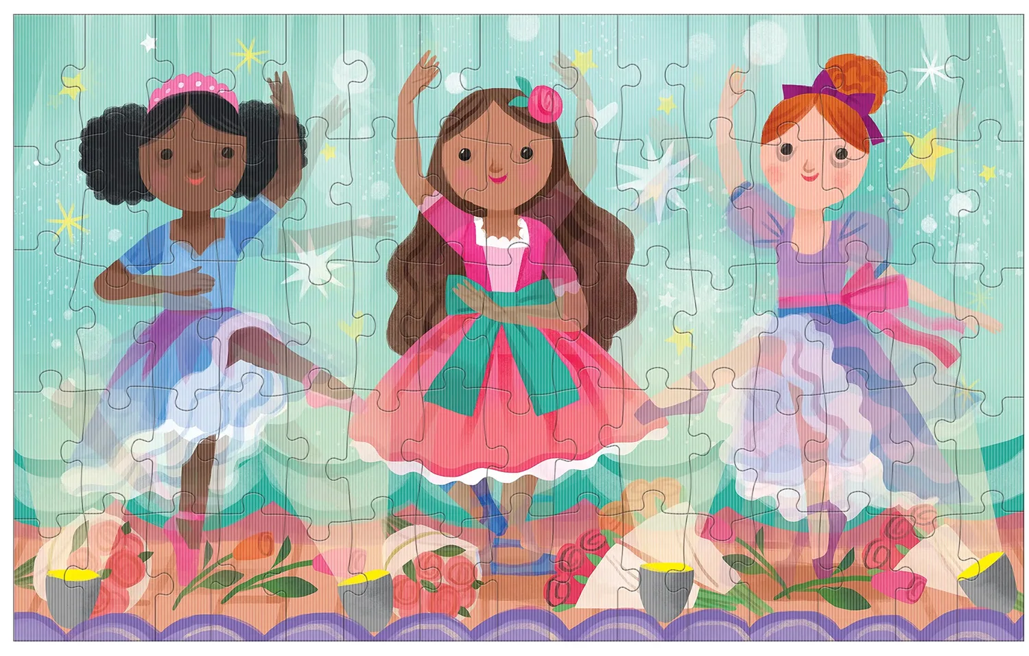 Graceful Ballerinas Lenticular Puzzle Children's Cartoon