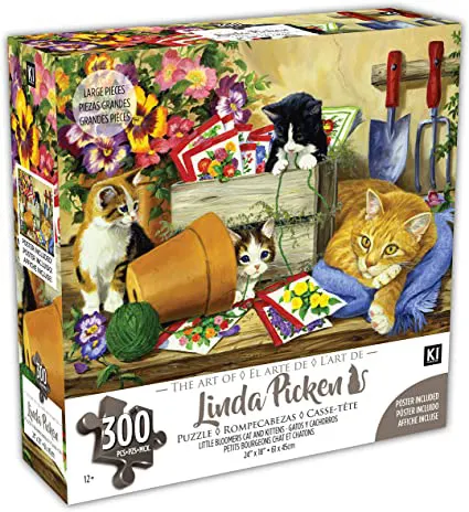 Little Bloomers Cat & Kittens by Linda Picken