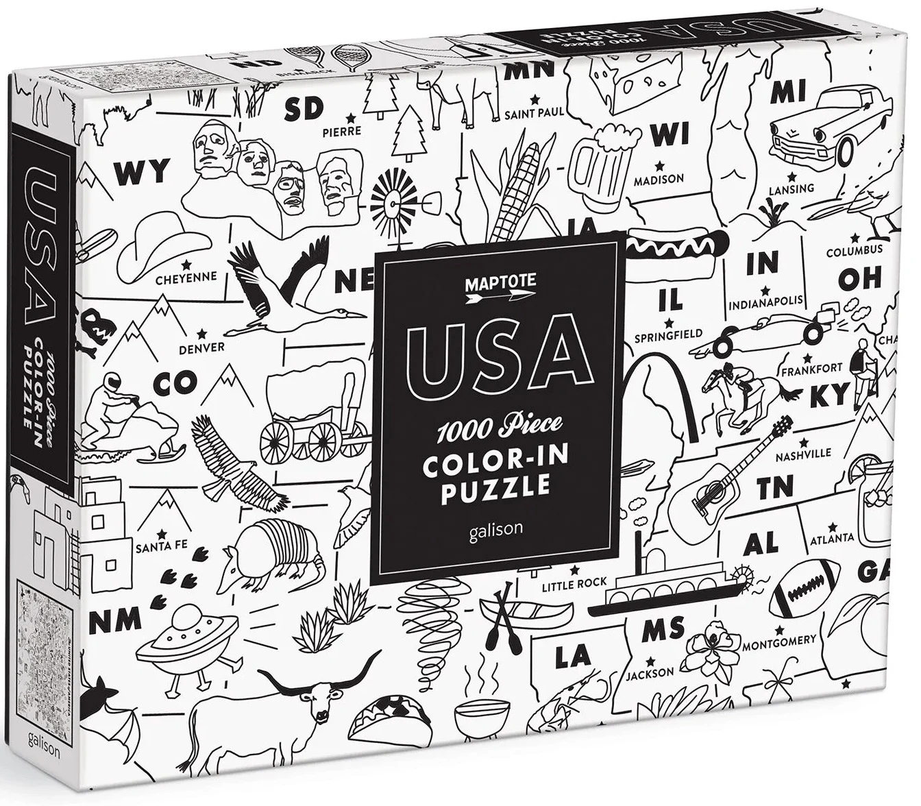 Maptote USA Color-In