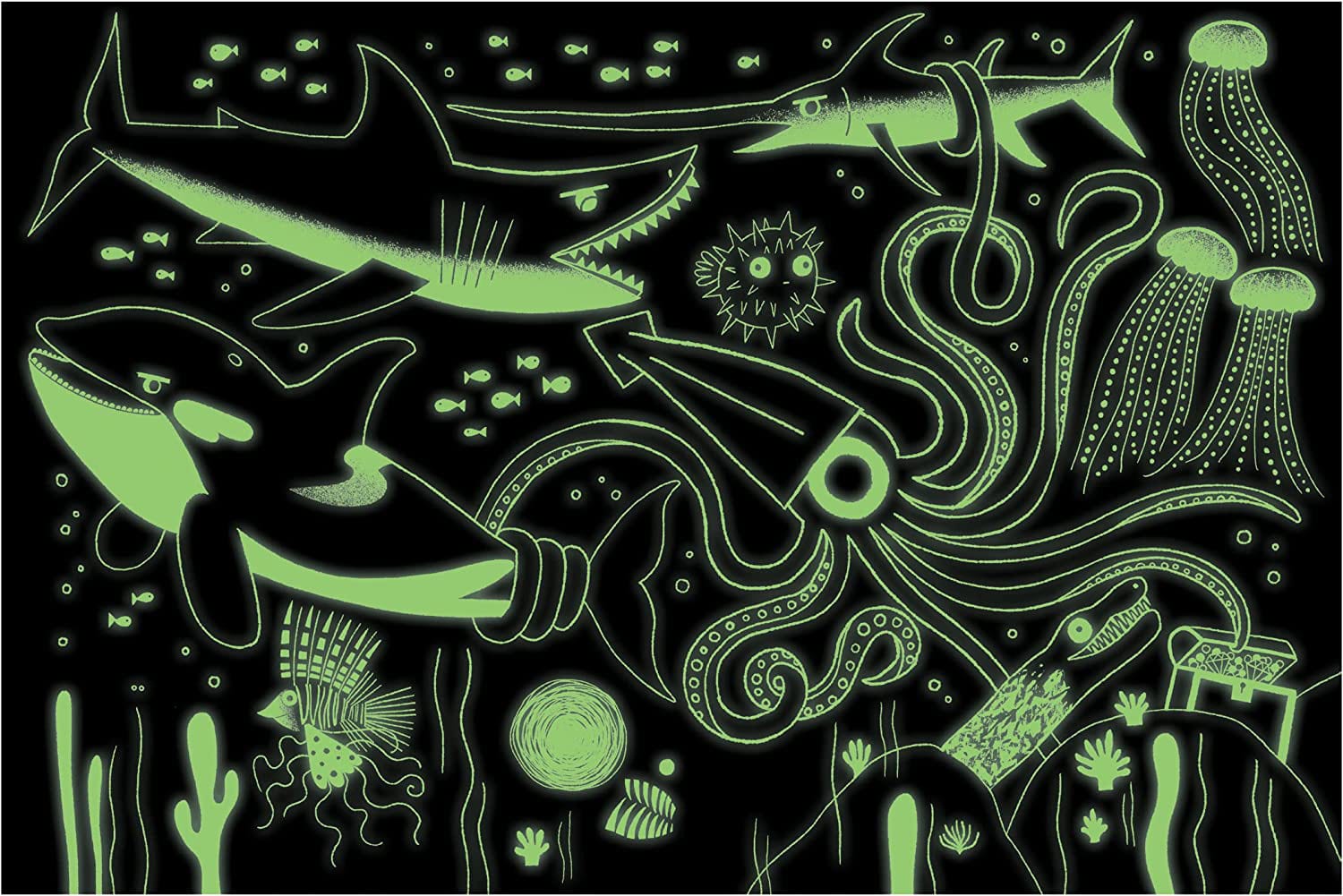 Ocean Predators Glow in the Dark Puzzle