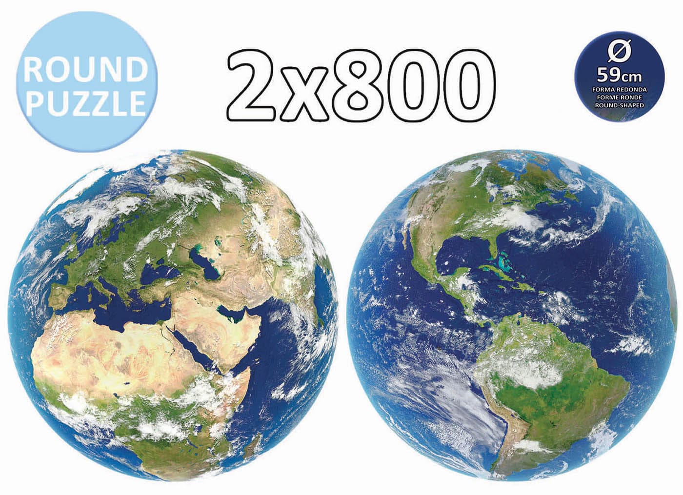 Planet Earth Round Puzzle Multi-Pack
