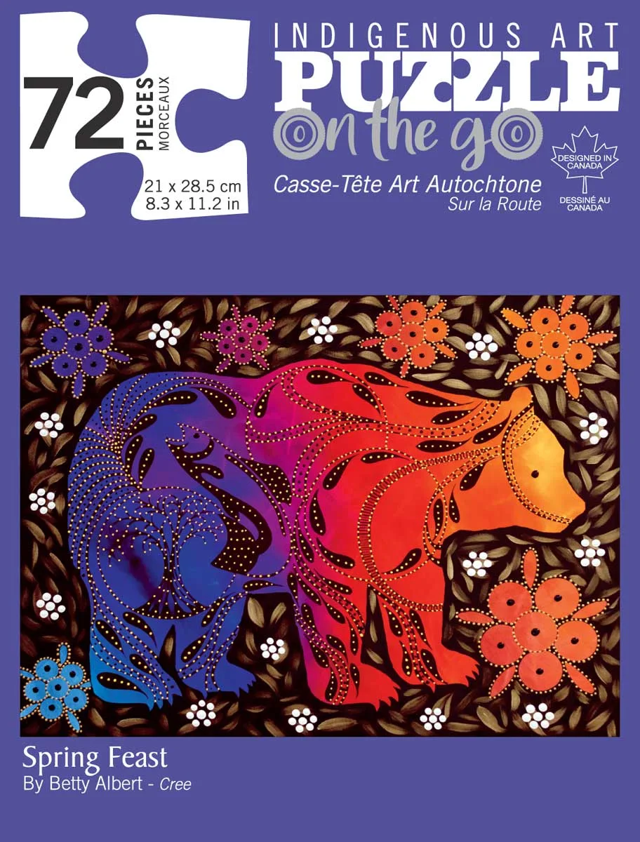 Spring Feast Mini On the Go Puzzle Bear