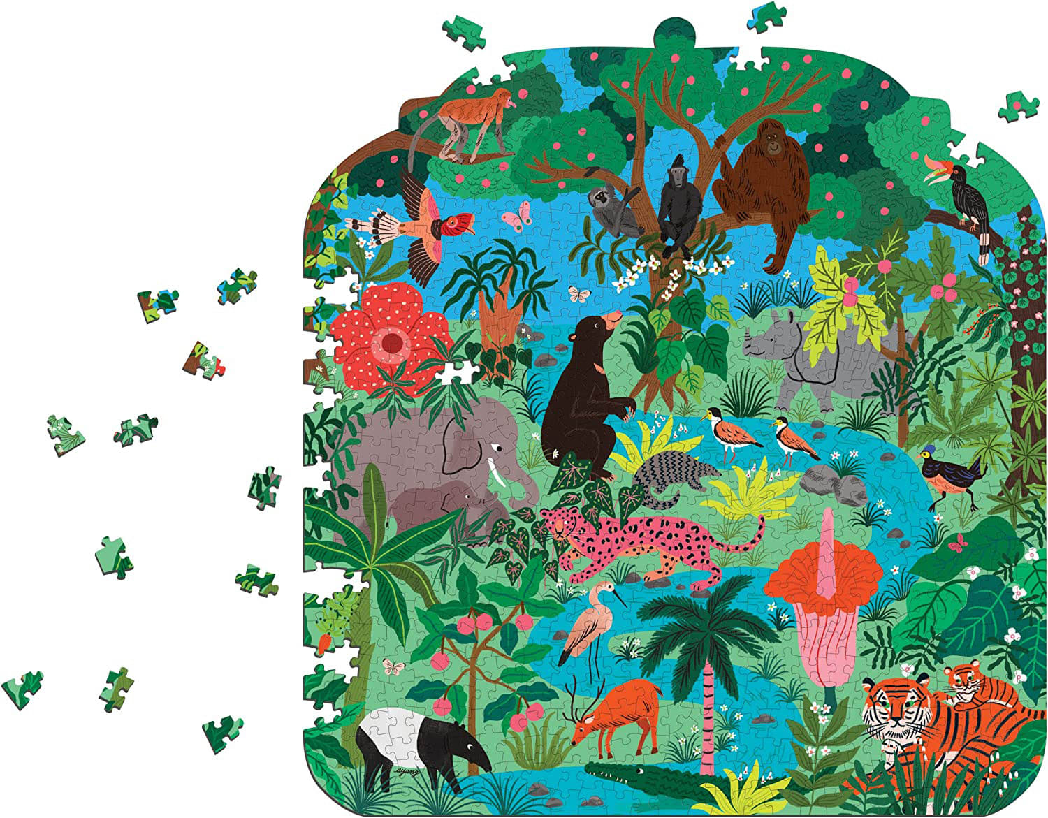 Rainforest Terrarium Shaped Puzzle - Scratch and Dent