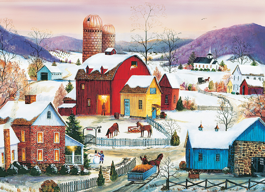 Winter Neighbors Farm Jigsaw Puzzle