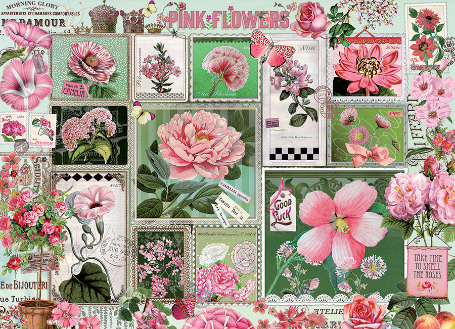 Pink Flowers Spring Jigsaw Puzzle