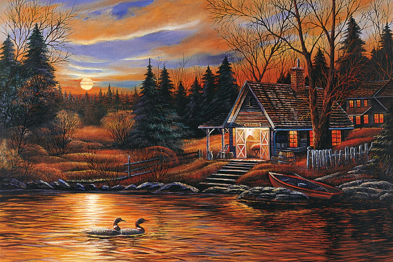 Romantic Scenery Lakes & Rivers Jigsaw Puzzle