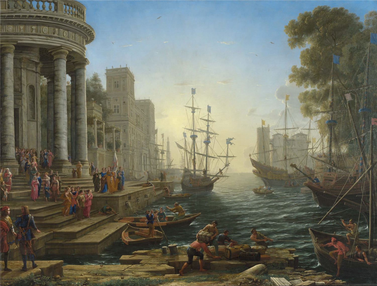 Seaport with the Embarkation of Saint Ursula - National Gallery Fine Art