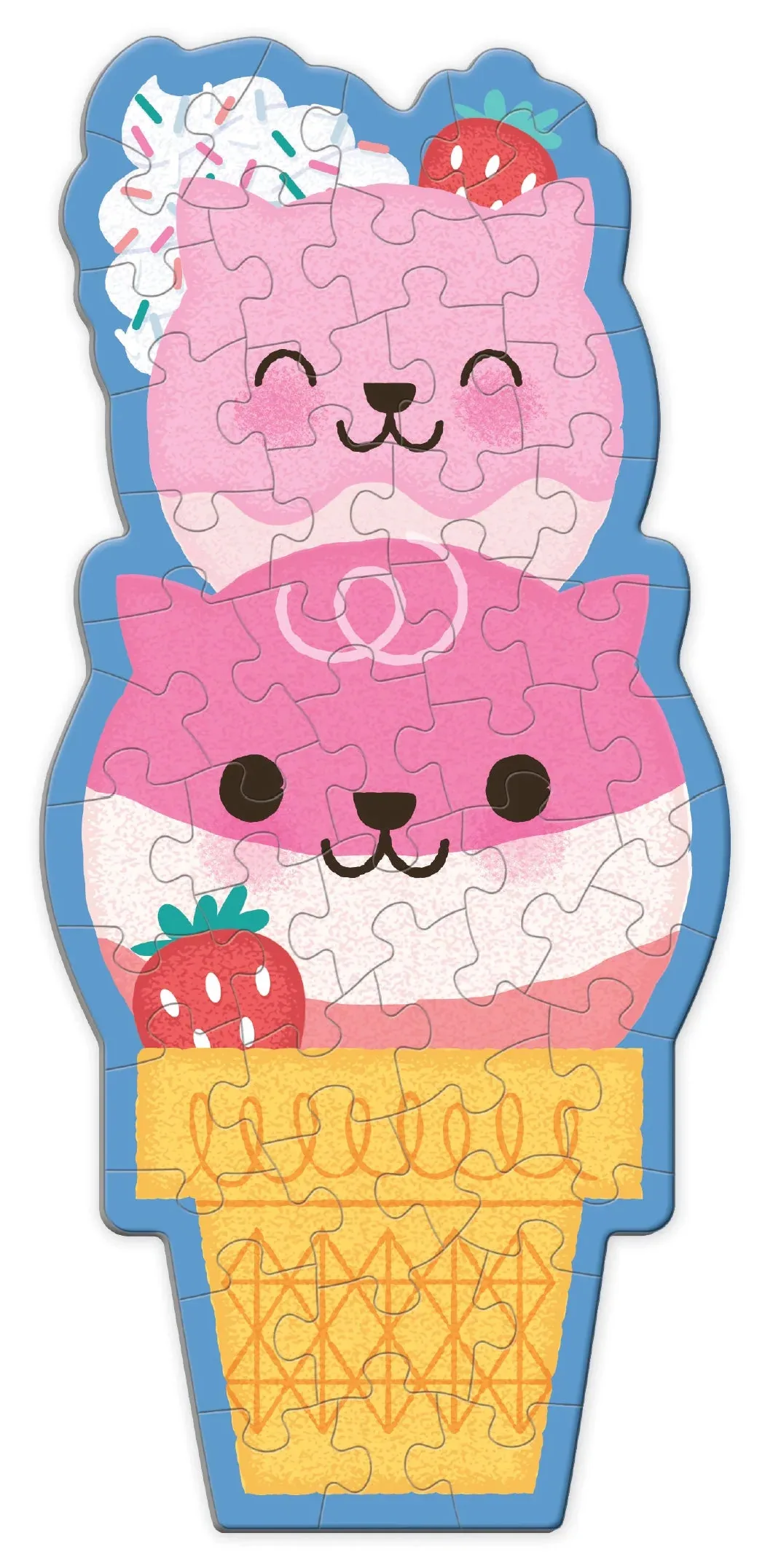 Strawberry Cat Cone Scratch and Sniff Mini Puzzle