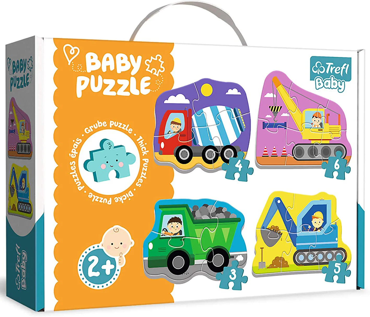 Vehicles on the Construction Site 4 in 1 Puzzle Vehicles