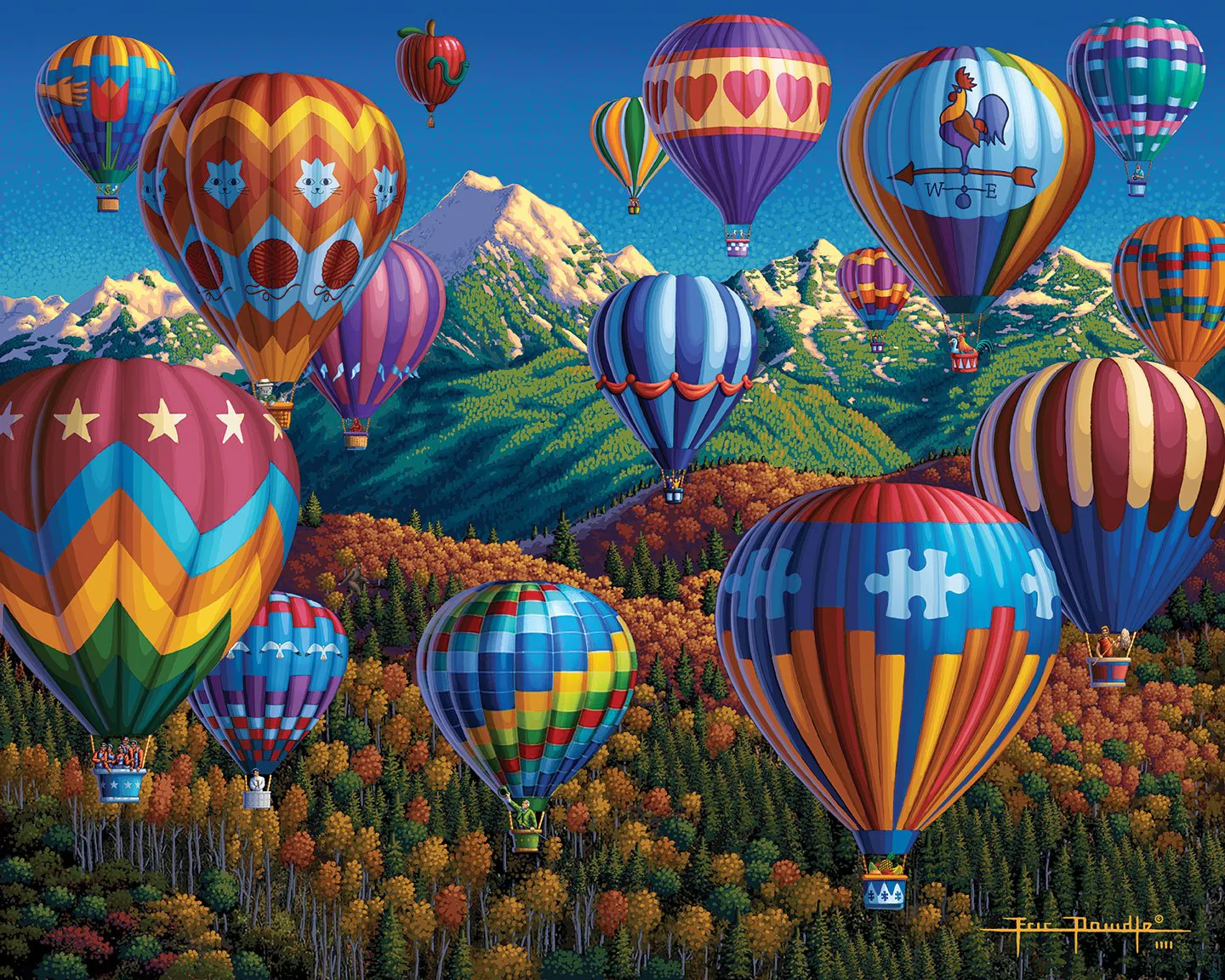 Up, Up and Away Hot Air Balloon Jigsaw Puzzle