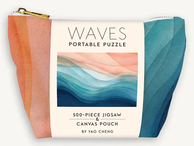 Waves Portable Mini Puzzle Contemporary & Modern Art