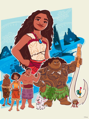 Moana 2, Ocean Illustration Movies & TV By Ceaco