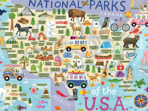 National Parks Map National Parks By Ceaco