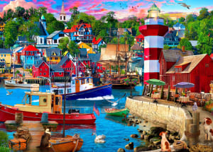 Lighthouse Harbor Boat By Ceaco