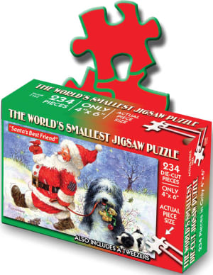 World's Smallest Jigsaw Puzzle -Santa's Best Friend Christmas By TDC Games