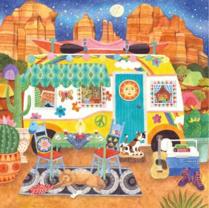 A Canyon Camper Oversized Puzzle Camping Large Piece By Ceaco