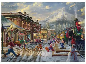 Candy Cane Express, Thomas Kinkade Holiday Mickey & Friends By Ceaco