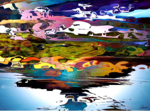 Un D&eacute;grad&eacute; Des Plus Cosmique Abstract By Jacarou Puzzles