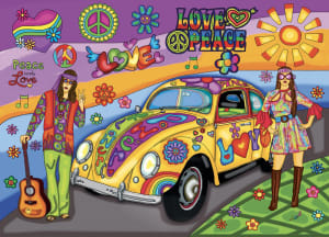 Peace and Love Nostalgic & Retro By Jacarou Puzzles