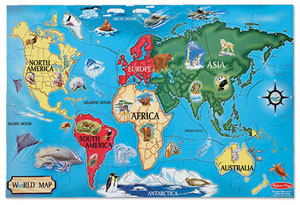 World Map Maps & Geography By Melissa and Doug