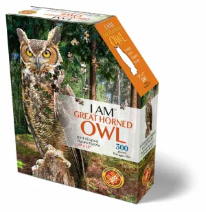 I AM GREAT HORNED OWL Birds By Madd Capp Games & Puzzles