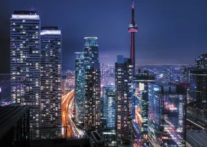 Toronto At Night, Ontario Canada By Pierre Belv&eacute;d&egrave;re