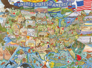 Signature Collection: Colorful Country Maps & Geography By Buffalo Games